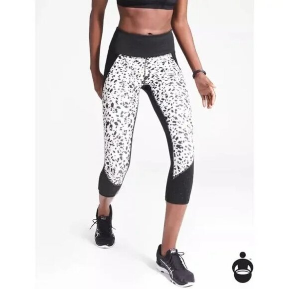 Athleta women S printed stealth tru-cool capri leggings athletic wear high rise, - Picture 2 of 12
